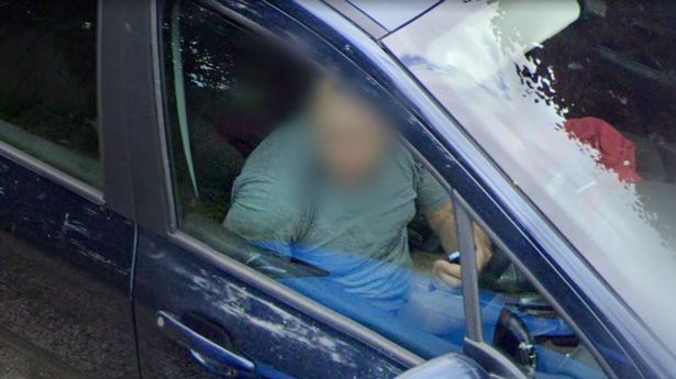 Google Maps captures driver in a highly compromising position with his pants down