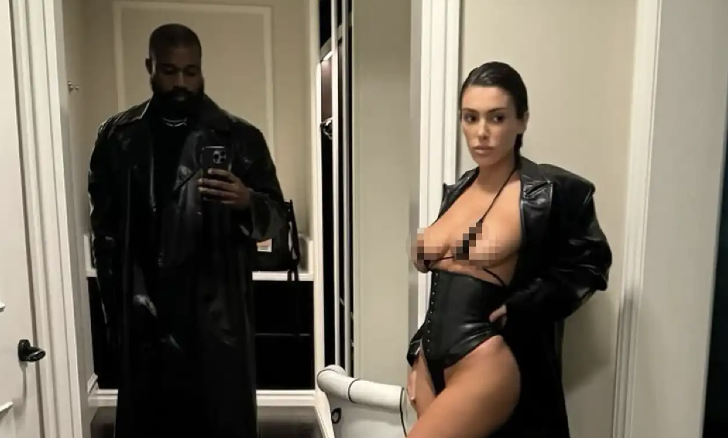 Kanye West shares risqué hotel video of Bianca Censori sans bra, then swiftly removes it