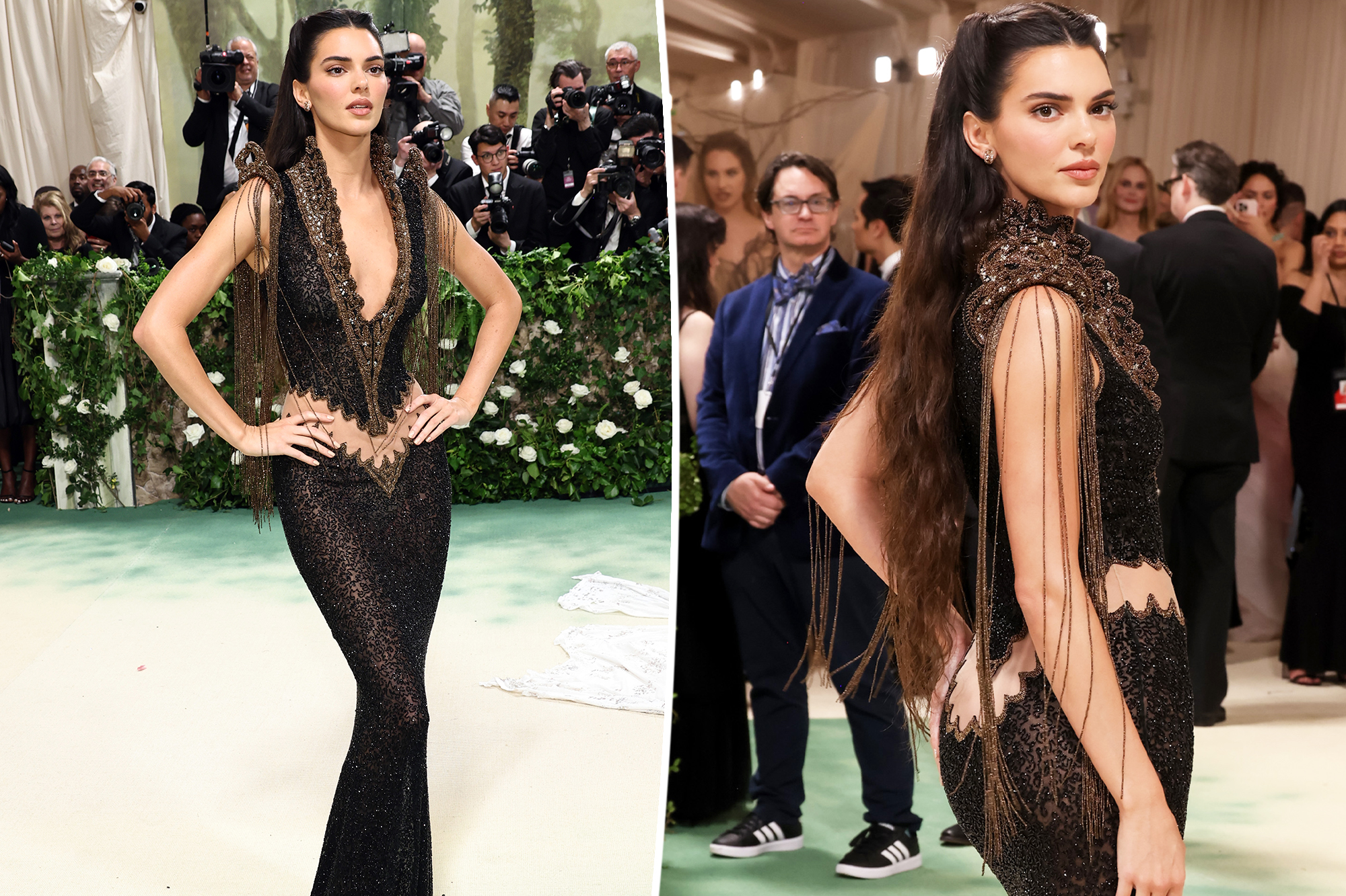 Kendall Jenner Stuns in Vintage Cutout Gown at Met Gala 2024