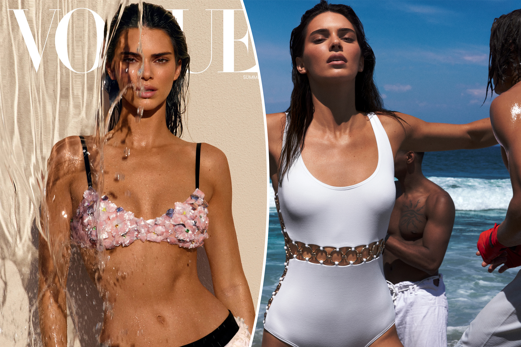 Kendall Jenner Stuns in Wet Looks for Vogue Cover Shoot