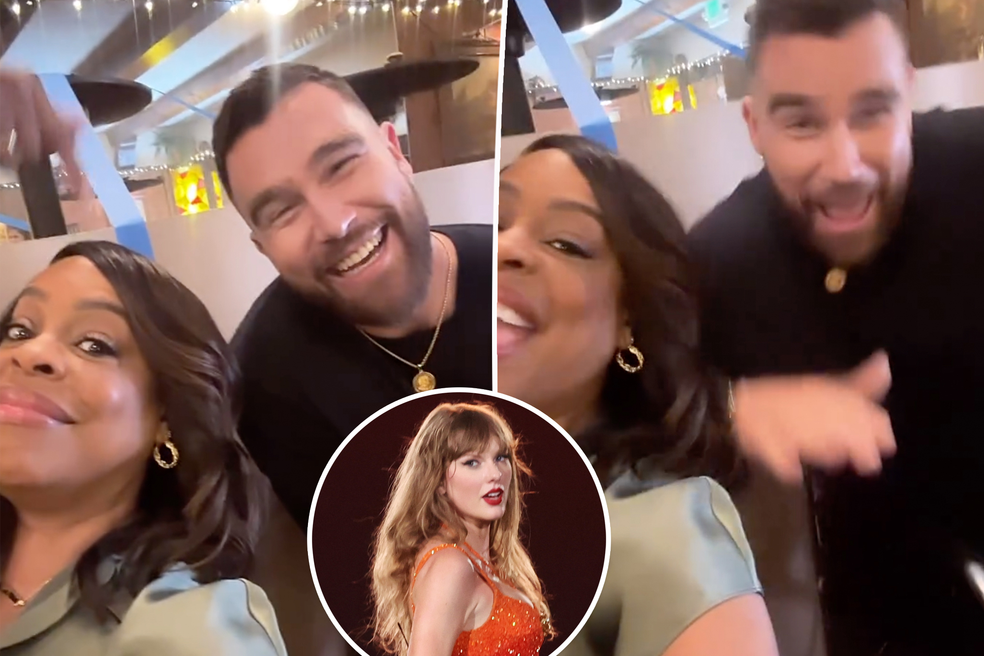 Travis Kelce Shows Off Dance Moves on Set with Niecy Nash as Taylor Swift Continues Eras Tour in Paris