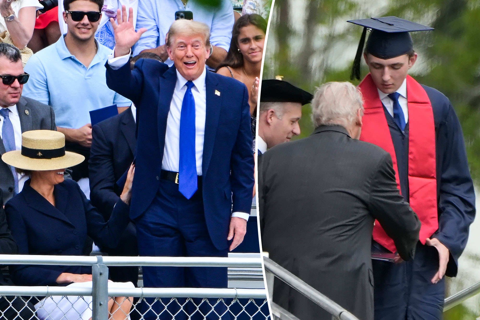 Donald and Melania Trump Celebrate Son Barron's High School Graduation