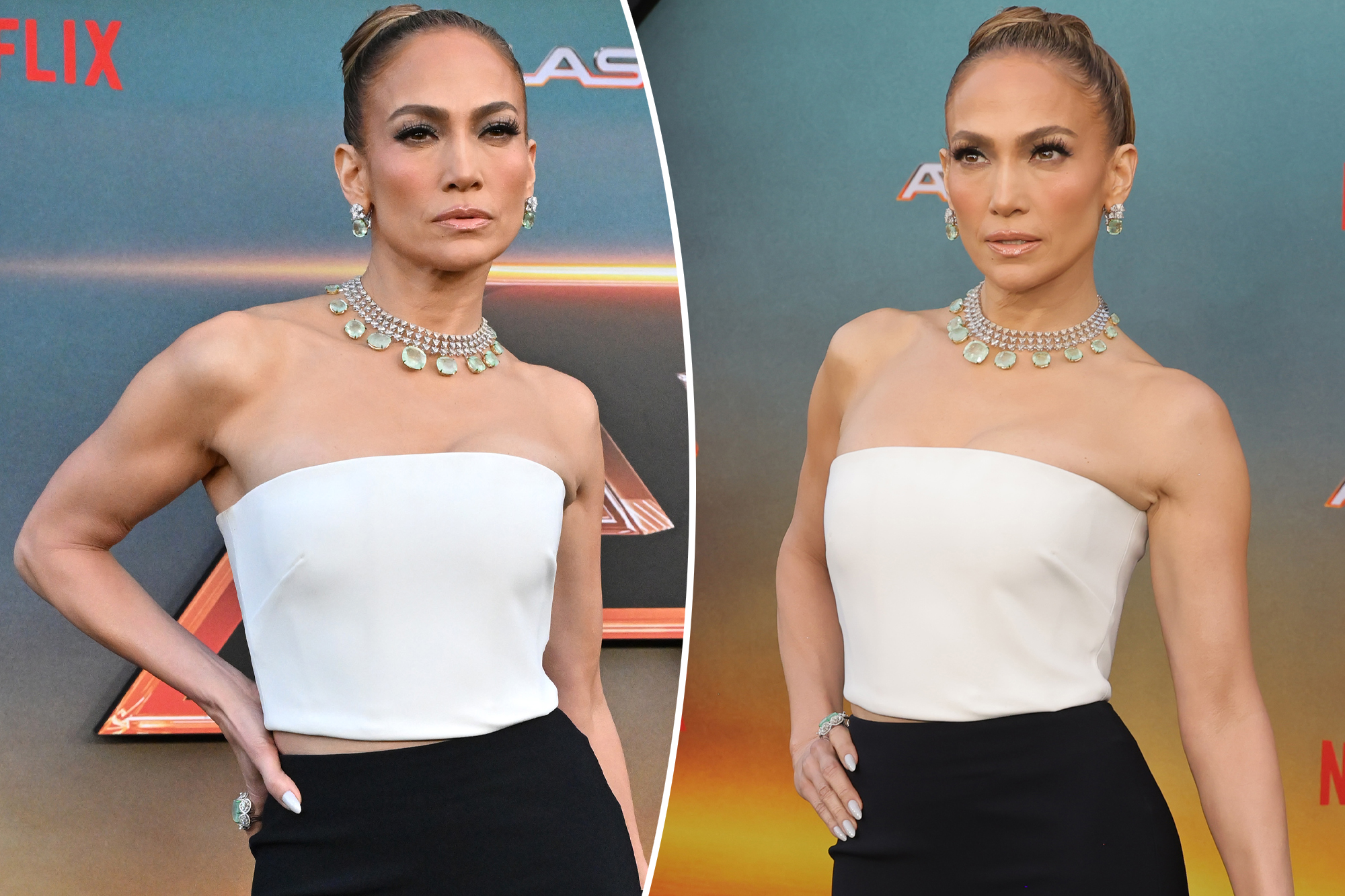 Jennifer Lopez Stuns in Red Carpet Crop Top at ‘Atlas’ Premiere