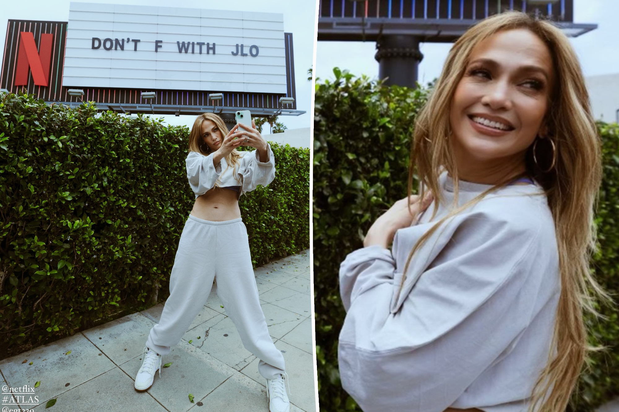 Jennifer Lopez Embraces Her Power in Front of 'Don't F with JLo' Billboard