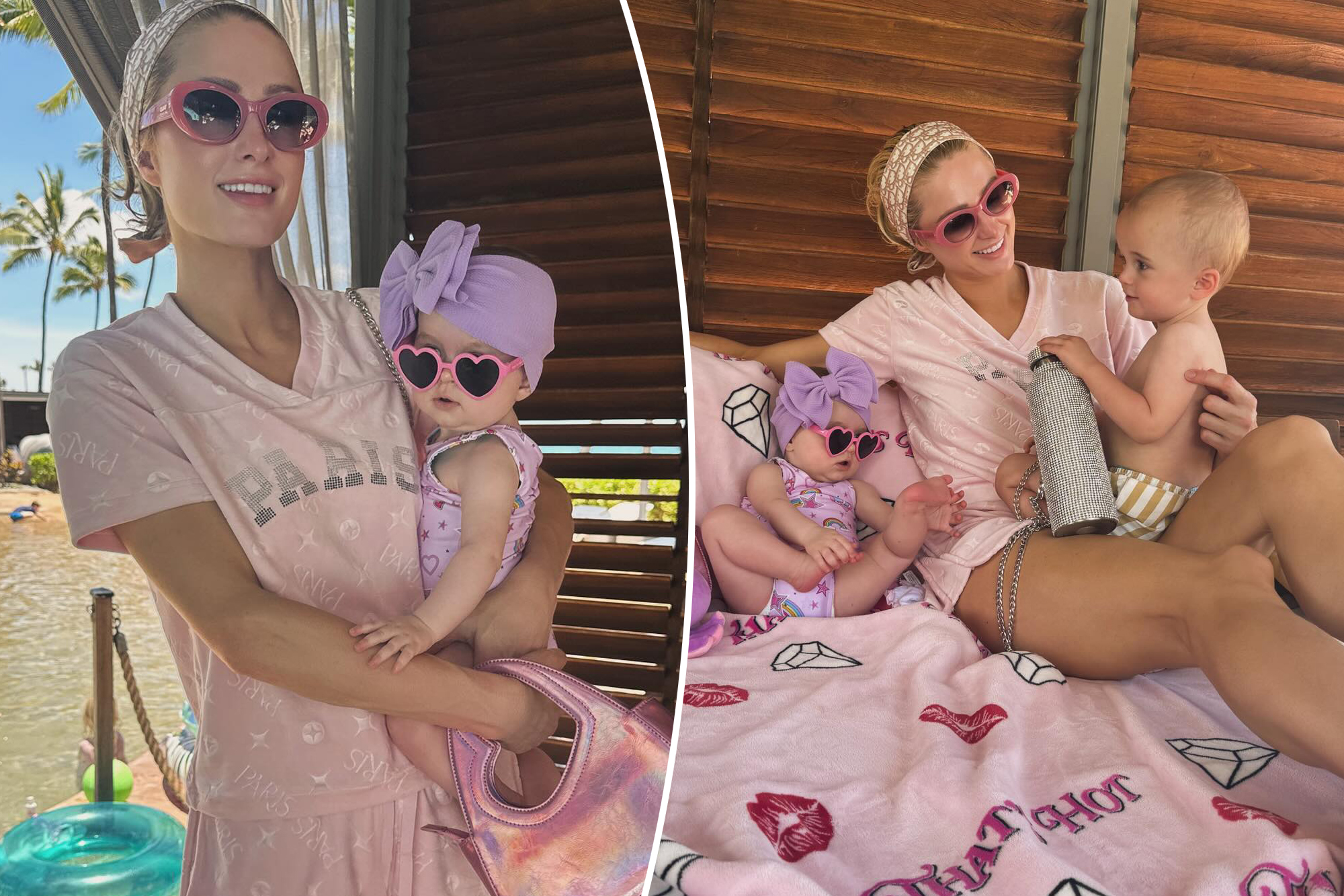 Paris Hilton and Daughter London Shine in Pink on Hawaiian Getaway