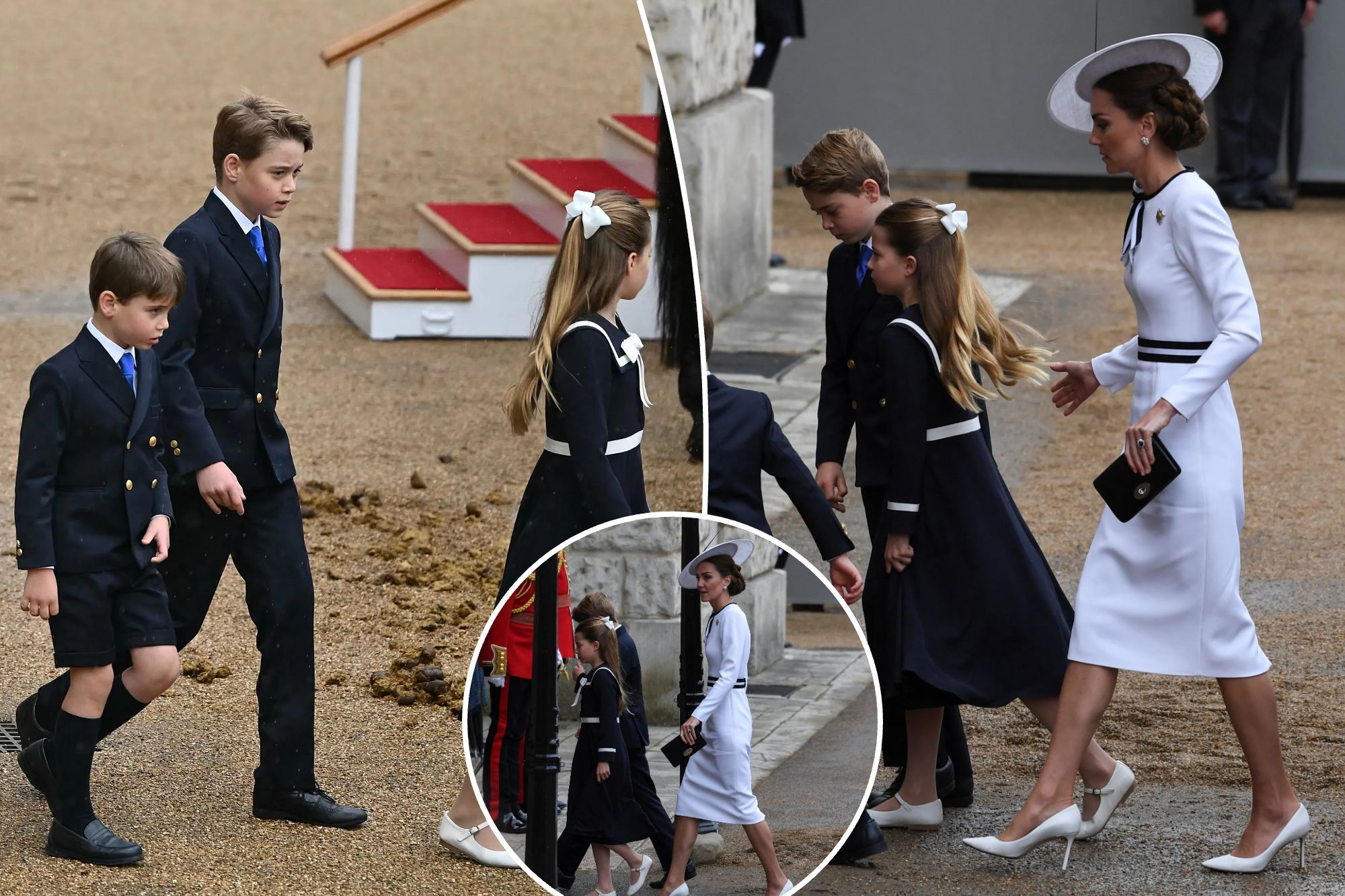 Royal Kids Rock Matching Navy Outfits at Trooping the Colour 2024