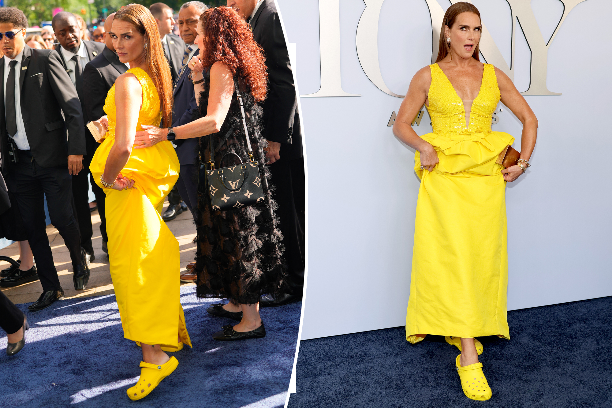 Brooke Shields Ditches Heels for Yellow Crocs at Tony Awards 2024 - A Bold Fashion Move!