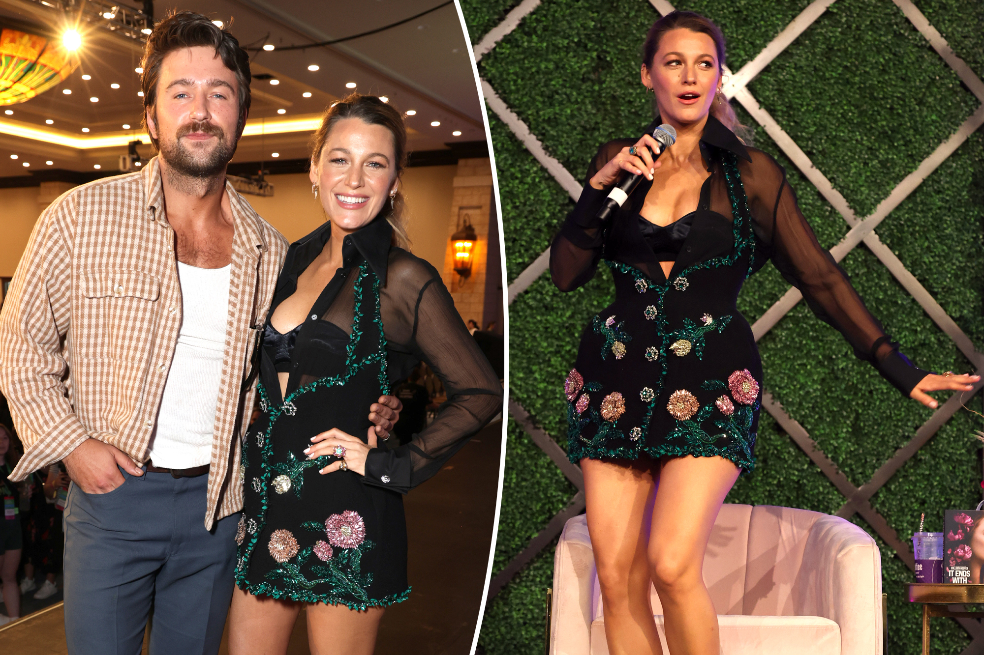 Blake Lively Stuns in Sheer Floral Dress for 'It Ends With Us' Promotion