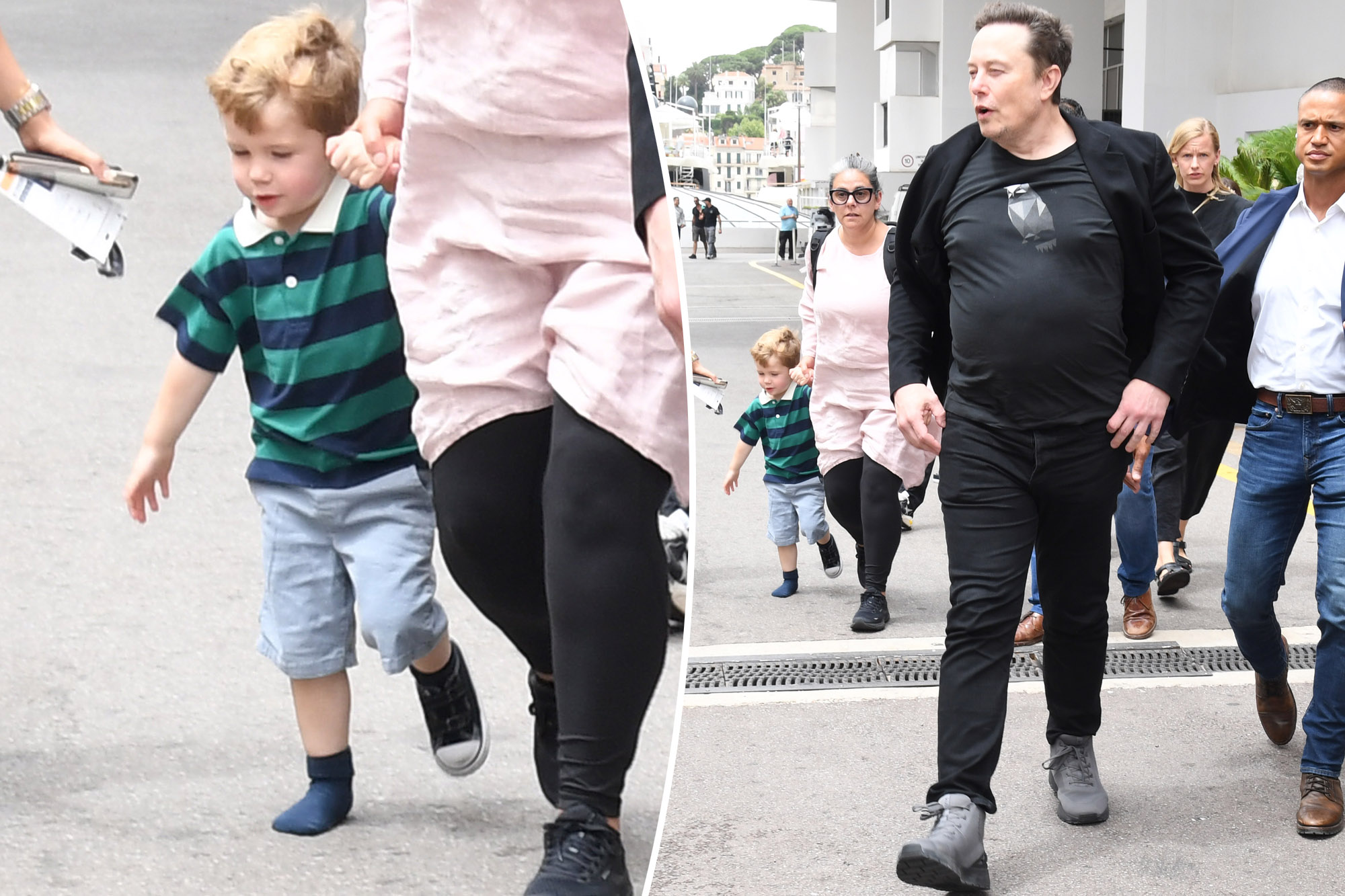Elon Musk's Son, X AE A-XII, Charms Cannes with Shoe Mishap