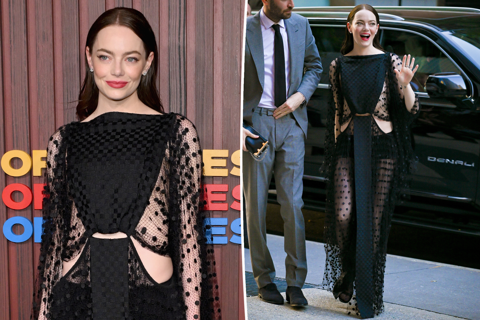 Emma Stone's Dazzling Sheer Black Dress Steals the Show at NYC Premiere
