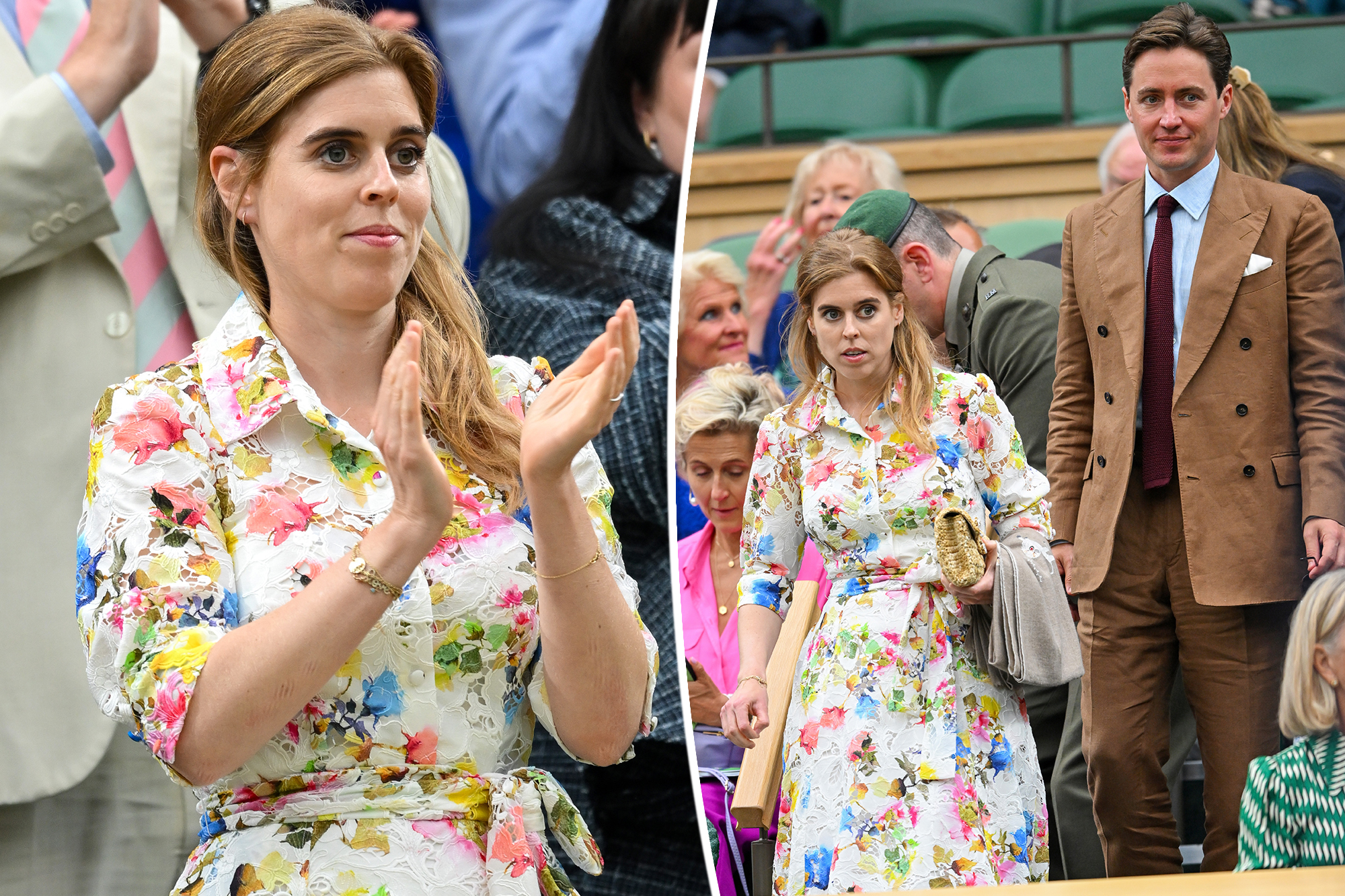Princess Beatrice Stuns at Wimbledon 2024 with Floral Elegance!