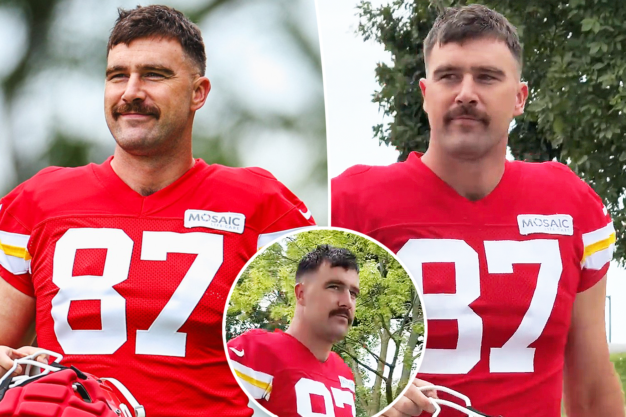 Travis Kelce Makes a Stylish Return to Chiefs Training Camp with a Bold Mustache Twist!