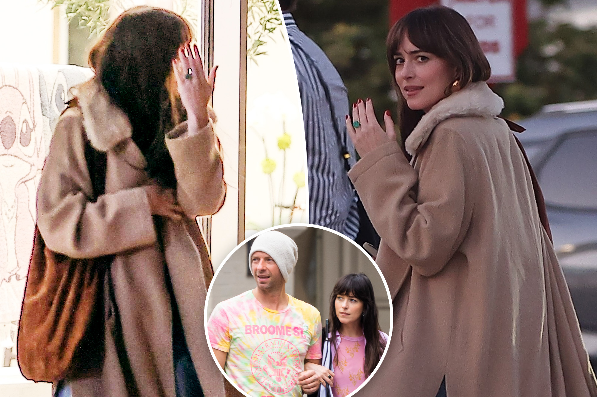 Dakota Johnson Stuns Paparazzi with Massive Emerald Ring Amid Engagement Buzz