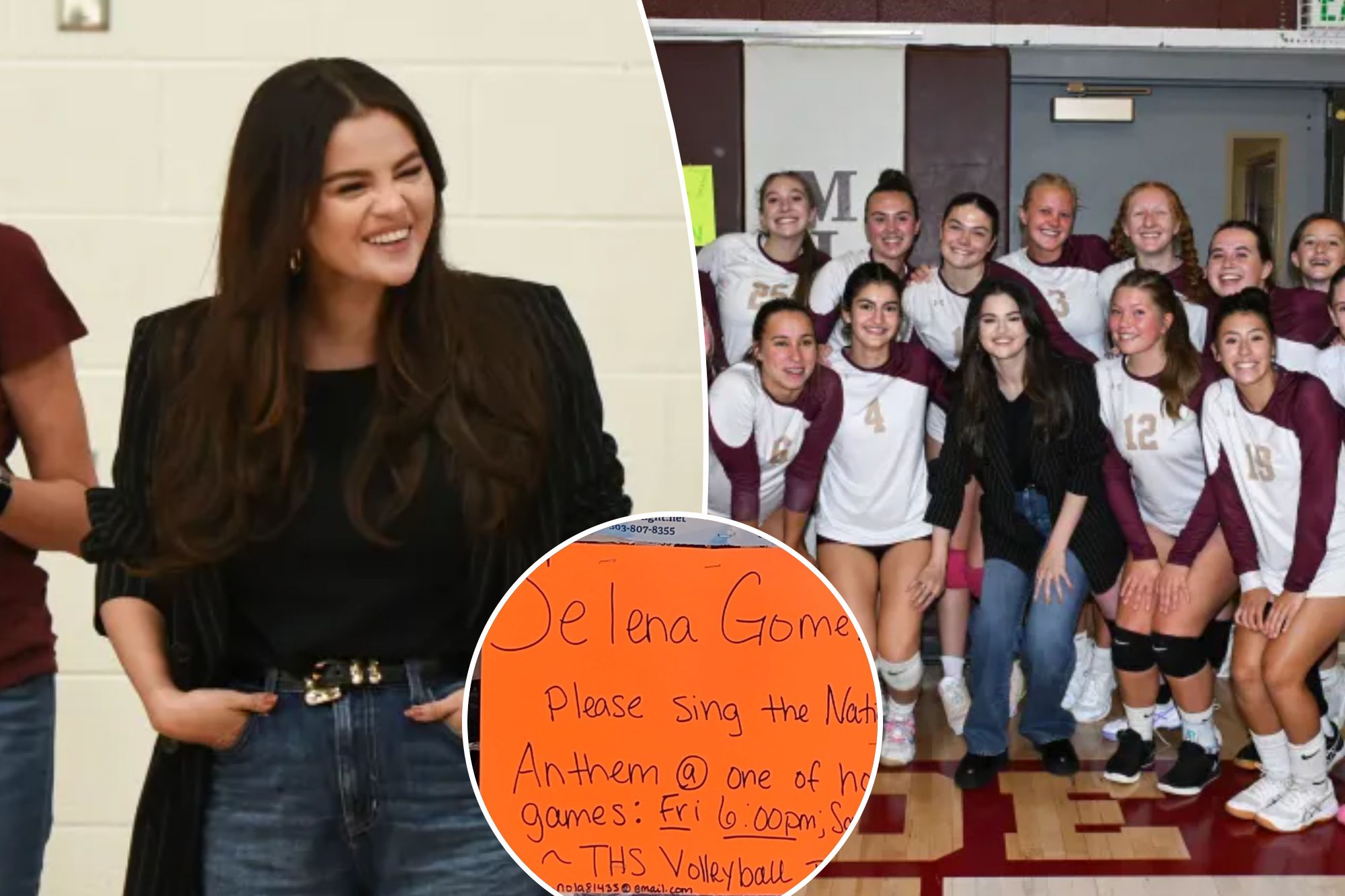 Selena Gomez Surprises High School Volleyball Team with National Anthem Performance