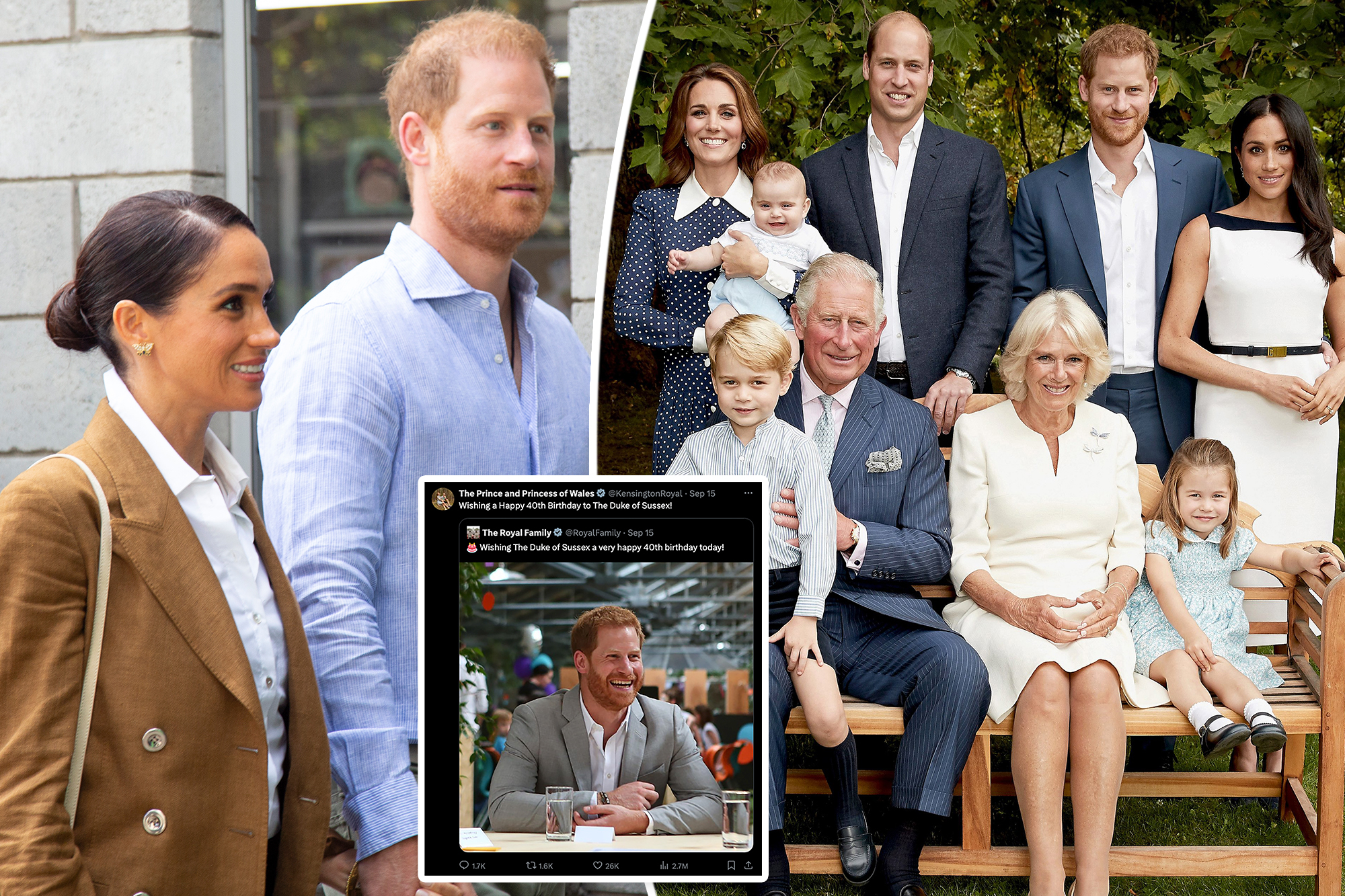 Royal Family Shares Birthday Photo of Prince Harry, Meghan Markle Missing