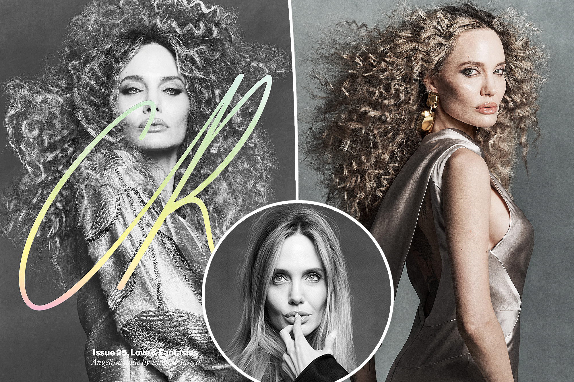 Angelina Jolie Stuns in Wild Curls and Atelier Jolie Designs for CR Fashion Book