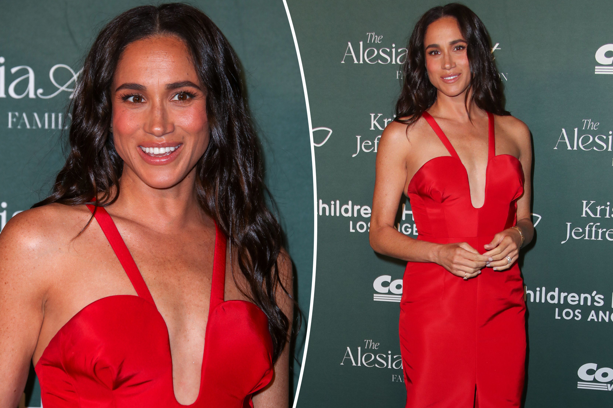 Meghan Markle Dazzles in Red at Children's Hospital LA Gala